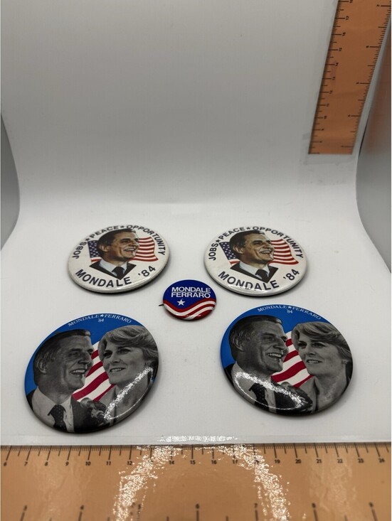Other - 1984 Mondale / Ferraro Campaign Buttons (5)